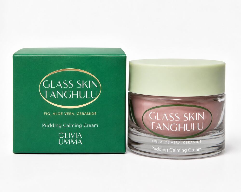 Olivia Umma Glass Skin Tanghulu Pudding Calming Cream Fig Aloe Ceramide NIB